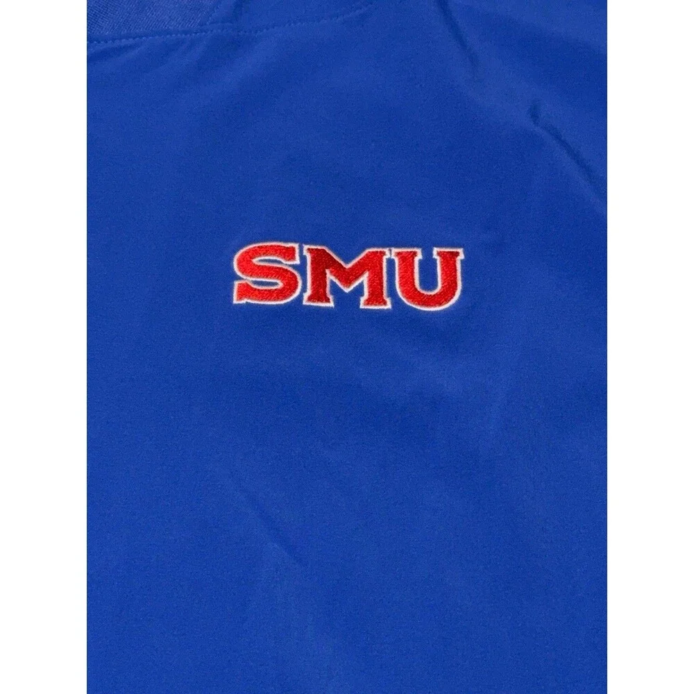SMU Mustangs Team Issued On Field Nike Blue 1/4 Zip Pullover Men's Size 2XL ACC
